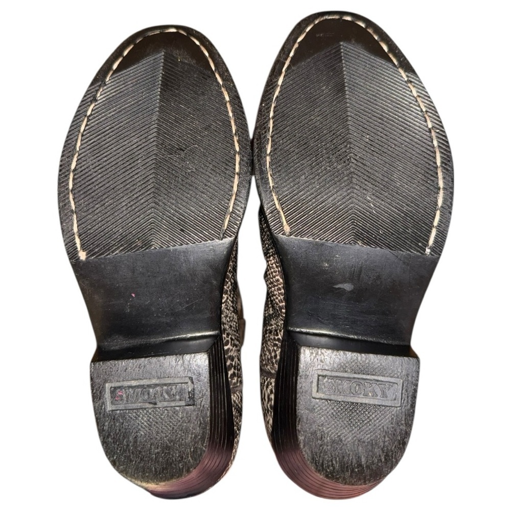 Smoky Mountain Boots Western Cowboy Boots Snakeskin Print Brown — Size 11.5 D - Picture 8 of 10